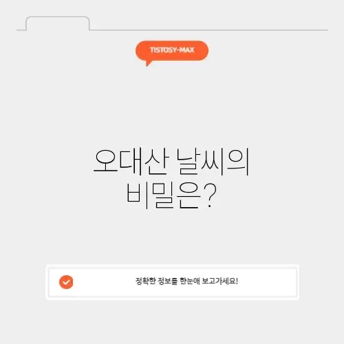 오대산 날씨 오대산 날씨