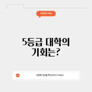 수능 5등급 대학