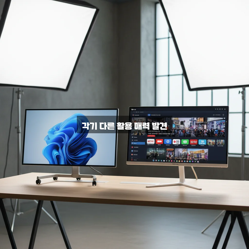 LG 스탠바이미 vs 삼성 M7 모니터 활용도 비교 관련 이미지 2