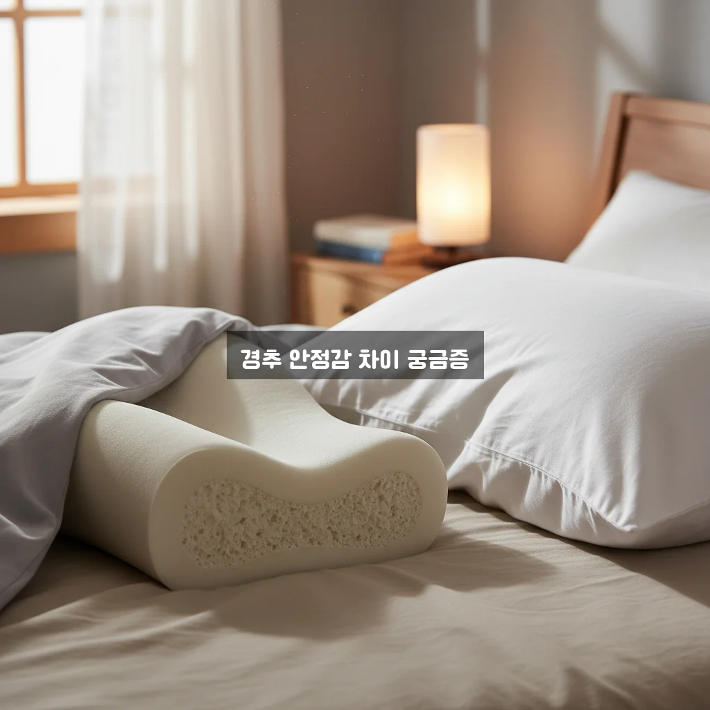 경추 베개 메모리폼 vs 솜 베개 거북목 효과 관련 이미지 1