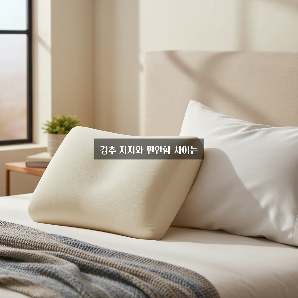 경추 베개 메모리폼 vs 솜 베개 거북목 효과 관련 이미지 2