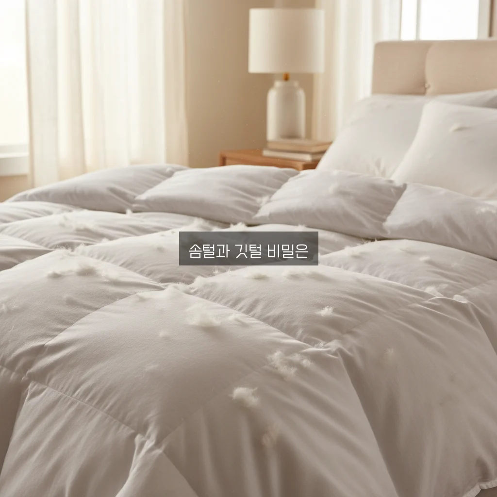 구스 이불 솜털 깃털 비율 및 세탁법 관련 이미지 1