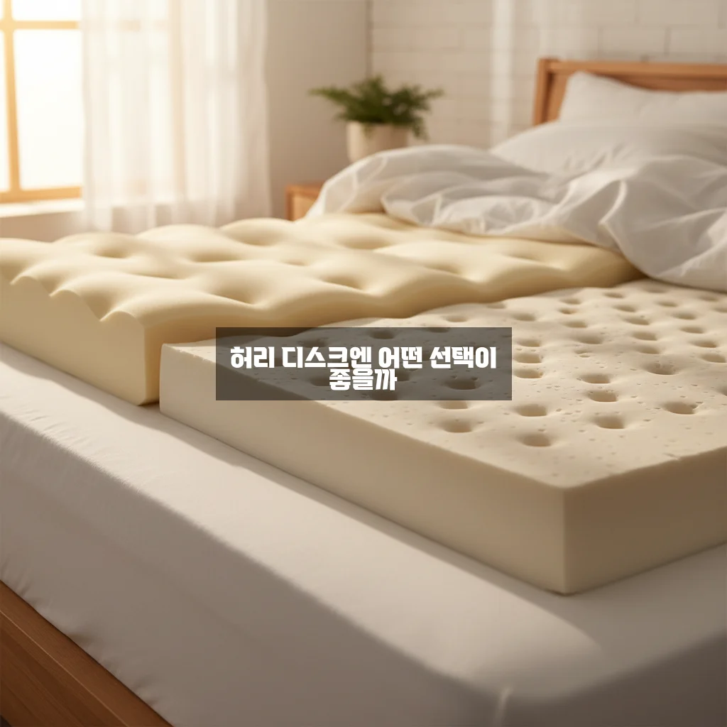 매트리스 토퍼 메모리폼 vs 라텍스 허리 디스크 관련 이미지 1