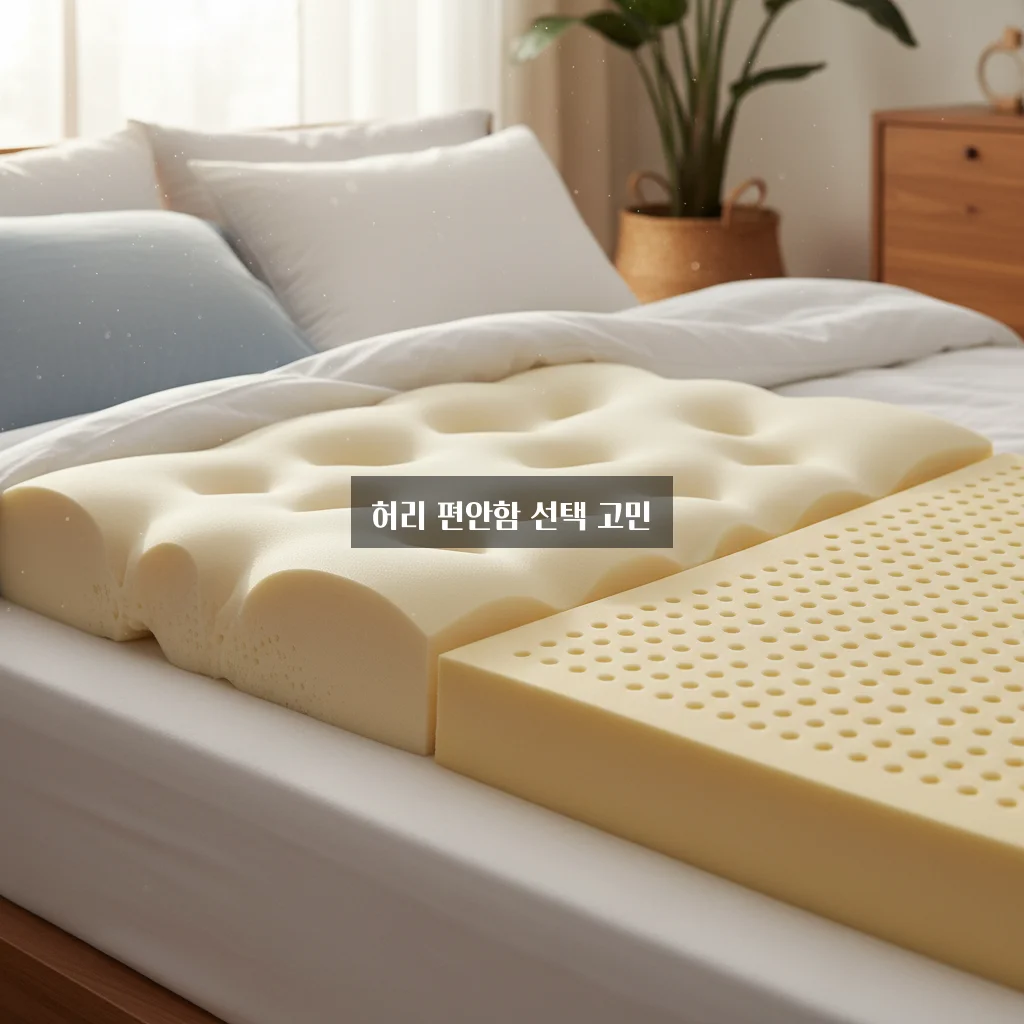 매트리스 토퍼 메모리폼 vs 라텍스 허리 디스크 관련 이미지 2