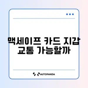 아이폰 맥세이프 카드 지갑 교통카드 인식