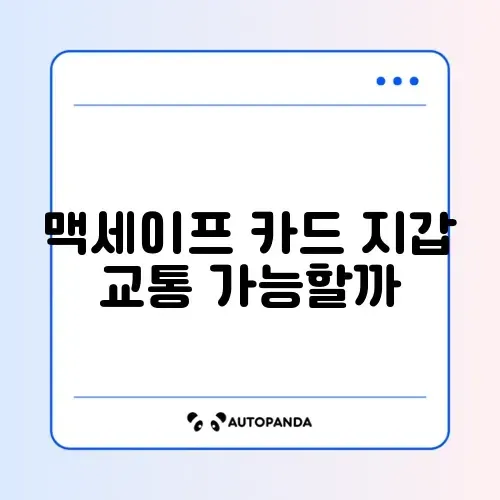 아이폰 맥세이프 카드 지갑 교통카드 인식