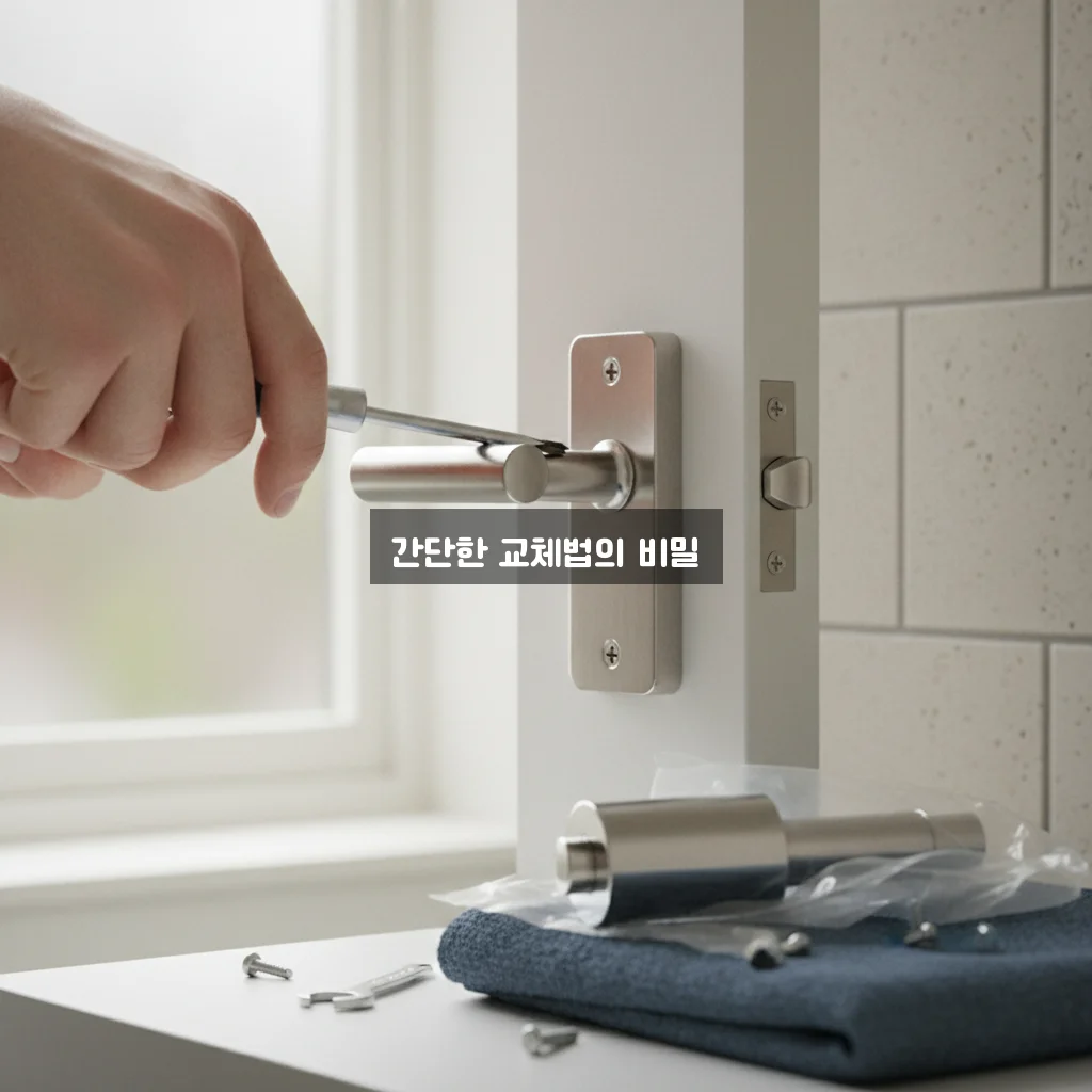 방문 손잡이 교체 방법 욕실용 잠금 장치 관련 이미지 2