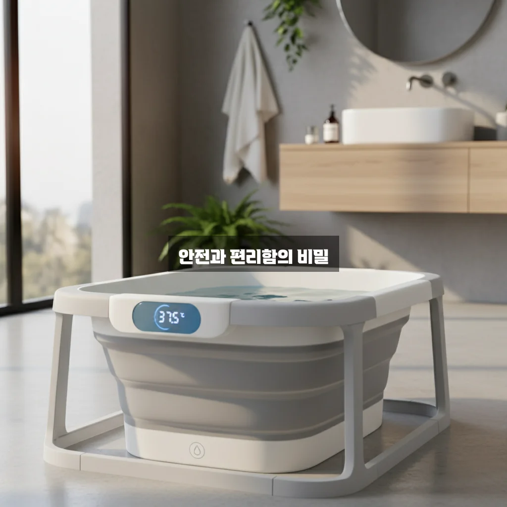 아기 욕조 접이식 온도 감지 기능 관련 이미지 3
