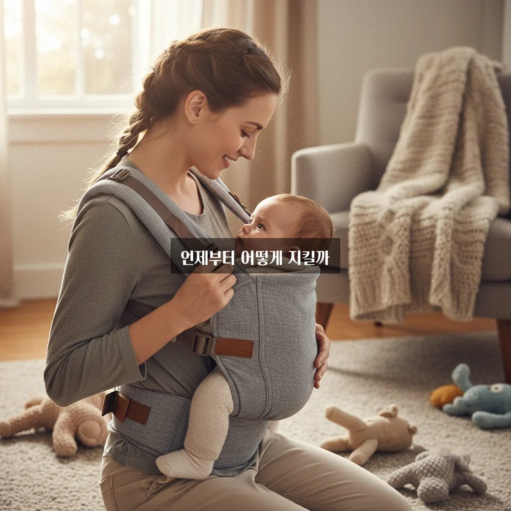 아기띠 힙시트 사용 시기 및 허리 보호 관련 이미지 2