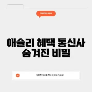 애슐리 할인 통신사
