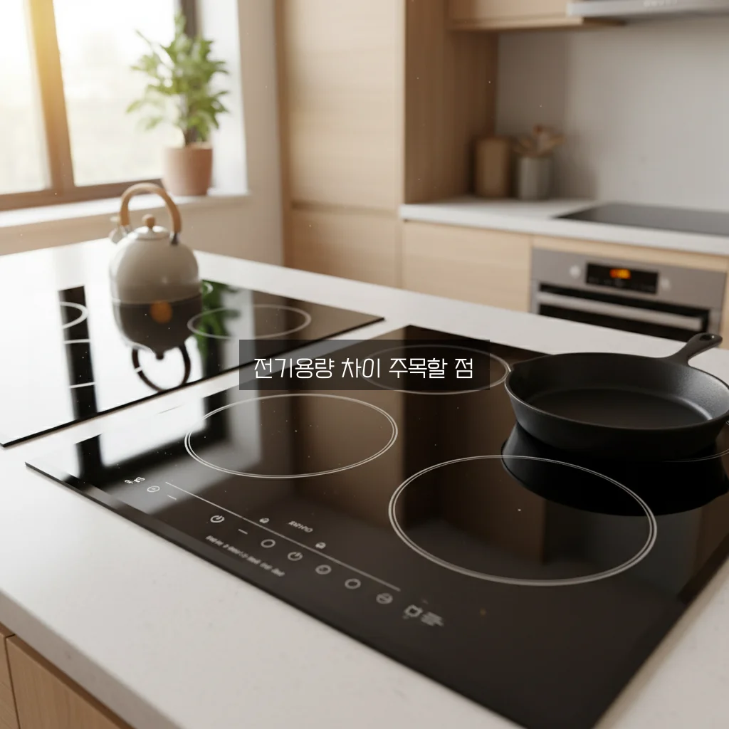 인덕션 3구 vs 4구 전기 공사 필요 여부 관련 이미지 2