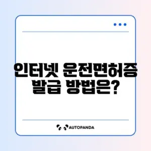 모바일로 쉽게 발급받는 인터넷 운전면허증 방법 알아보기
