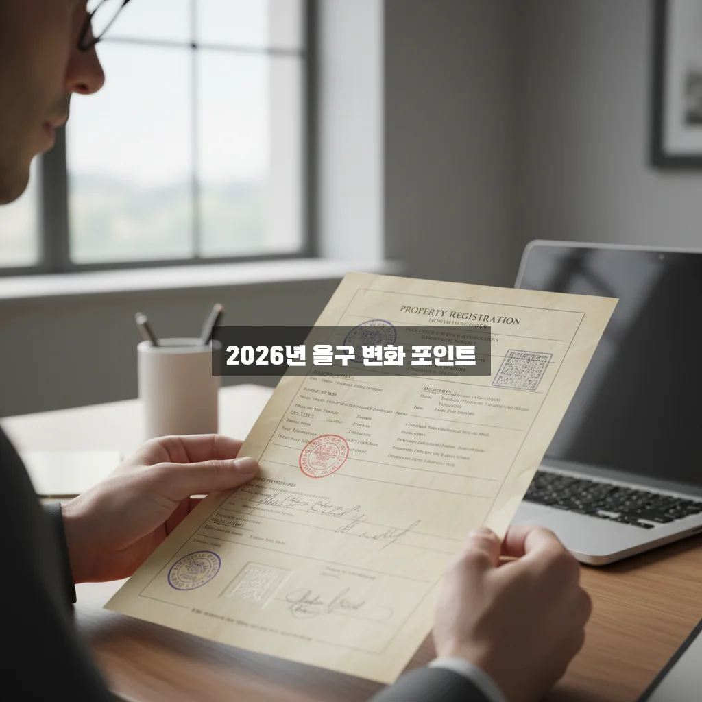 2026년 등기부등본 을구 확인 비교 완벽 가이드 관련 이미지 1