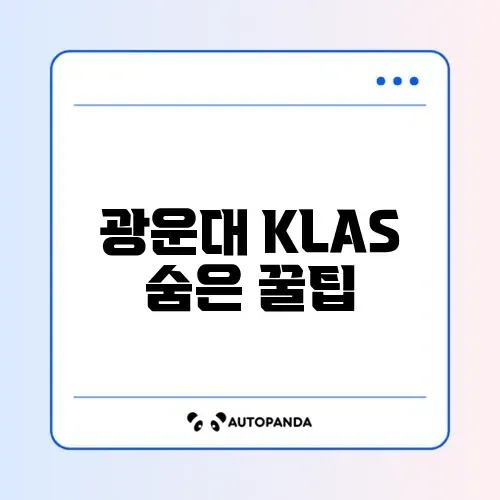 광운대 KLAS 완벽 정리 가이드