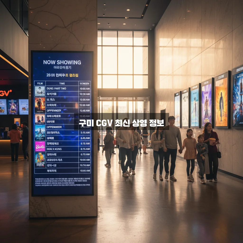 구미 CGV 상영시간표 완벽 정리 가이드 관련 이미지 1