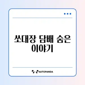 쏘대장 담배 제대로 알아보기 완벽 가이드