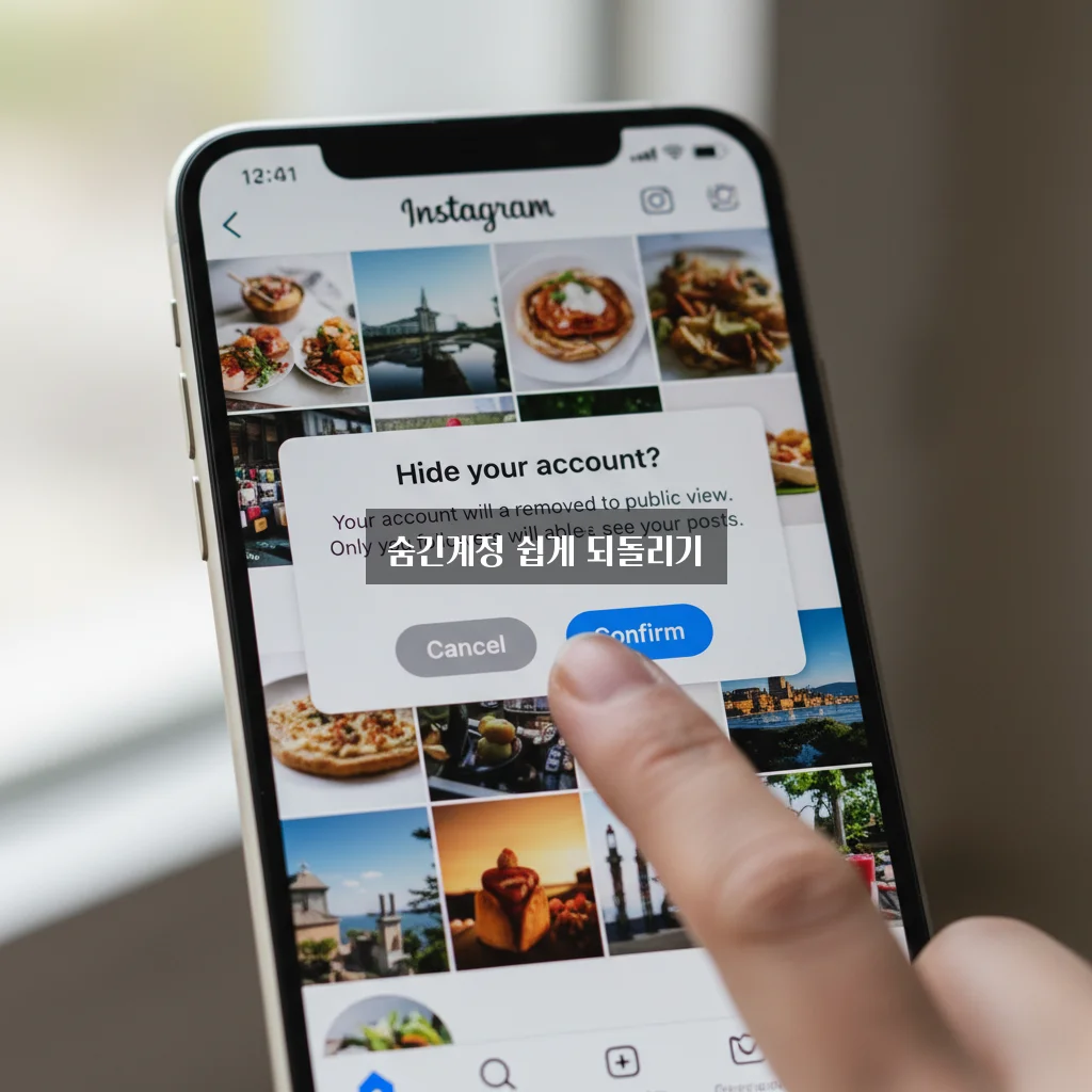인스타 숨긴계정 취소 방법 완벽 정리 관련 이미지 1