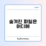 갤럭시 내 파일 앱에서 파일이 안 보일 때 해결하는 완벽 가이드