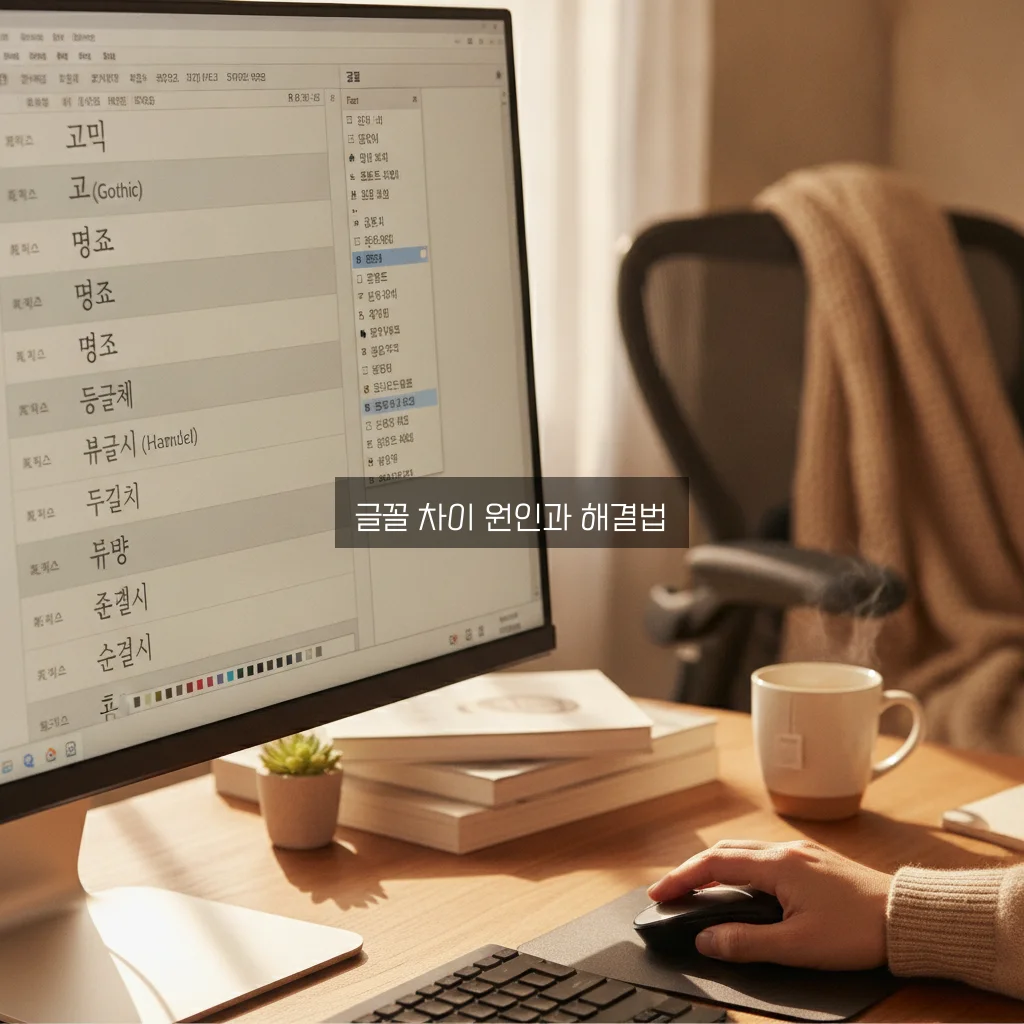 한글 문서 글꼴이 다르게 보일 때 쉽게 해결하는 방법 가이드 관련 이미지 1